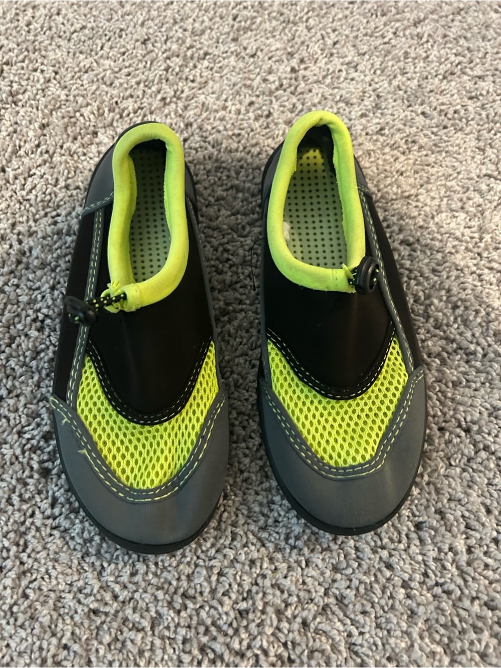 Kids Neon Yellow and Black Water Shoes Unisex (girls or boys can wear this)